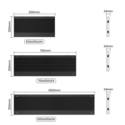 500x250/750x250/1000x250mm アルミキャビネット LED ディスプレイ - P1.56 P1.95 P2.5 P2.6 P2.9 P3.91 - 室内広告や展示用に最適