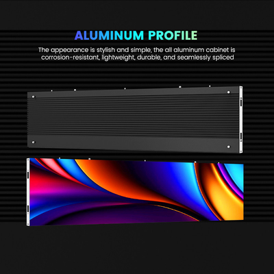 500x250/750x250/1000x250mm アルミキャビネット LED ディスプレイ - P1.56 P1.95 P2.5 P2.6 P2.9 P3.91 - 室内広告や展示用に最適