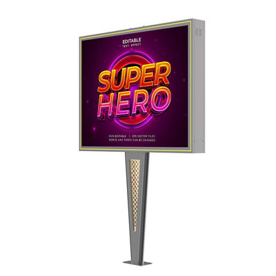 パーソナライズされた高級デザイン IP65 防水 p6 8000nits スチール デジタル広告画面 屋外 LED 広告板